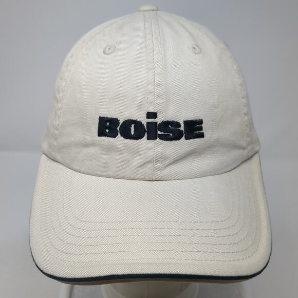 Boise Strapback Baseball Hat Beige One Size Embroidered Port Authority - Picture 2 of 9